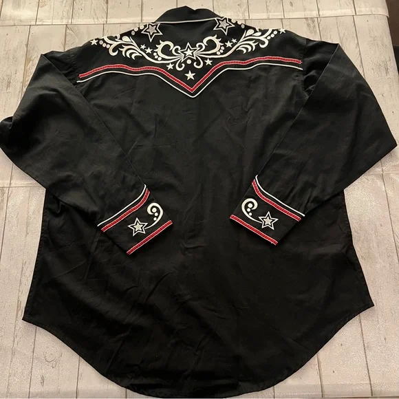 Rockmount Men's Star & Scroll Embroidered Western Shirt Sz XL - Picture 2 of 9